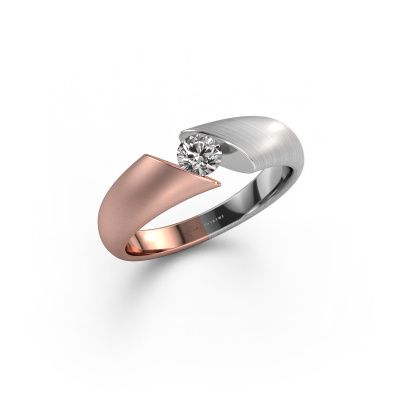 Engagement ring Hojalien 1 585 rose gold zirconia 4 mm