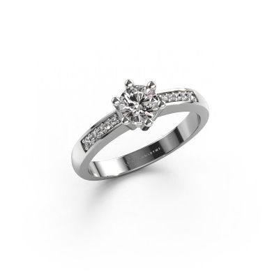 Verlovingsring Luna 2 585 witgoud diamant 0.50 crt