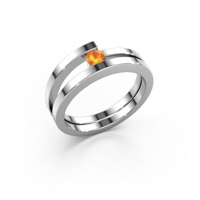 Bague Sandy 585 or blanc citrine 3.4 mm
