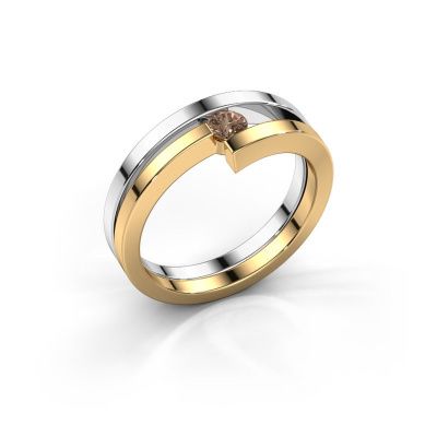 Ring Nikia 585 Weißgold Braun Diamant 0.15 crt