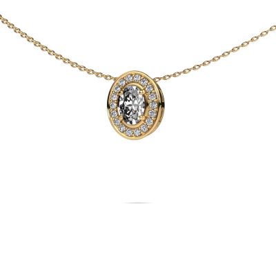 Necklace Madelon 585 gold zirconia 6x4 mm