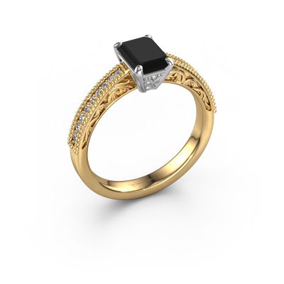 Verlovingsring Shonta EME 585 goud zwarte diamant 1.514 crt