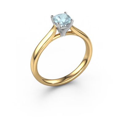 Engagement ring Mignon cus 1 585 gold aquamarine 5 mm