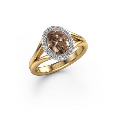 Verlobungsring Verla ovl 1 585 Gold Braun Diamant 1.25 crt