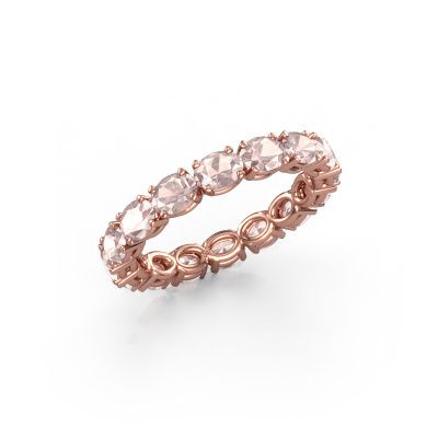 Ring Vivienne OVL 4x3 585 rose gold morganite champagne 4x3 mm