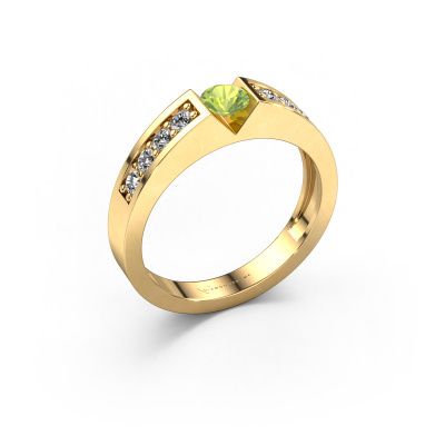 Engagement ring Lizzy 2 585 gold peridot 4.2 mm