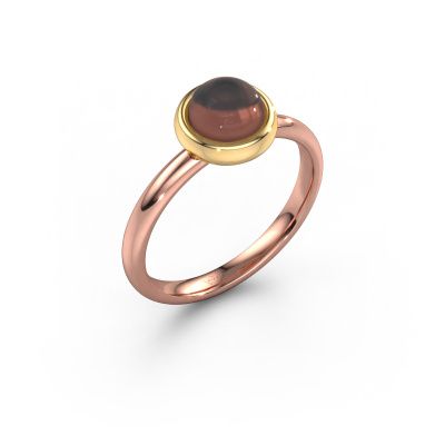 Ring Blossom 585 Roségold Rauchquarz 5 mm