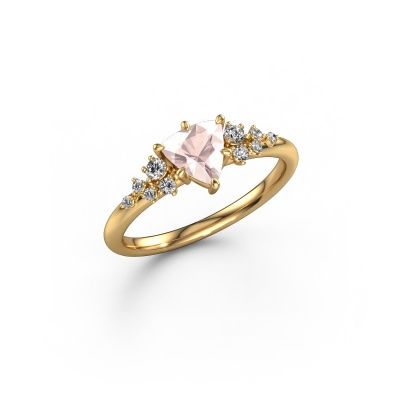 Ring Royce TRI 585 gold morganite champagne 6 mm