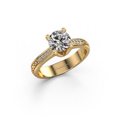 Engagement ring Mei 585 gold diamond 1.049 crt