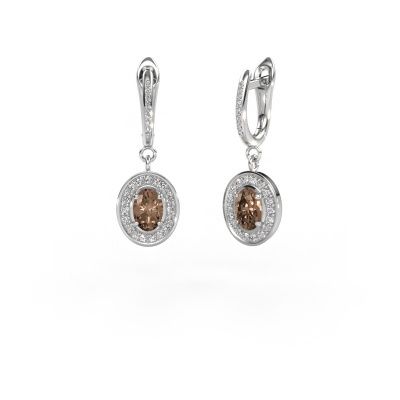 Pendants d'oreilles Layne 2 585 or blanc diamant brun 1.79 crt