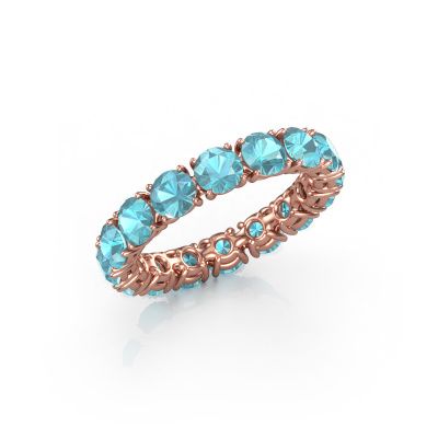Vorsteckring Vivienne 4.0 585 Roségold Blau Topas 4 mm