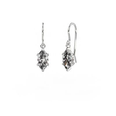 Pendants d'oreilles Laurie MRQ 1 585 or blanc diamant synthétique 2.00 crt