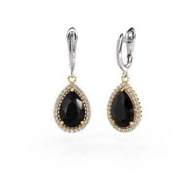 Pendants d'oreilles Tilly per 4 585 or jaune diamant noir 3.60 crt