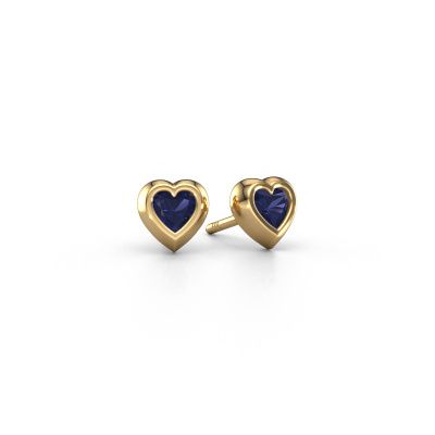 Stud earrings Charlotte 585 gold sapphire 4 mm