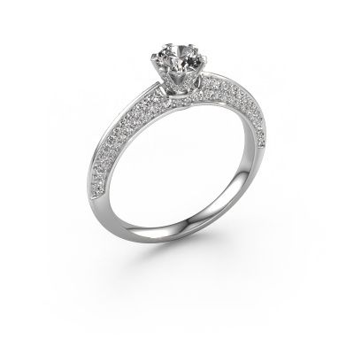 Engagement ring Abby 585 white gold diamond 0.904 crt