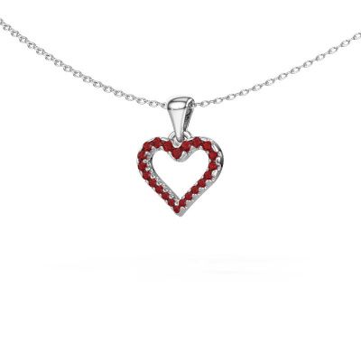 Pendant Heart 7 950 platinum ruby 1 mm
