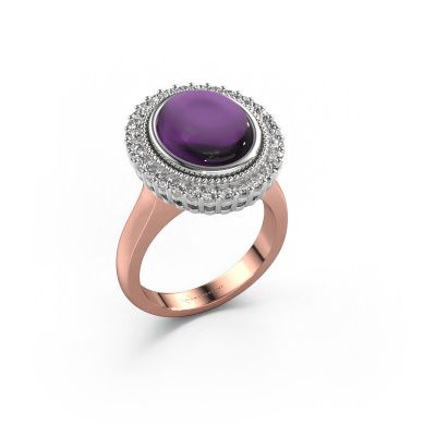 Ring Mila 585 Roségold Amethyst 12x10 mm