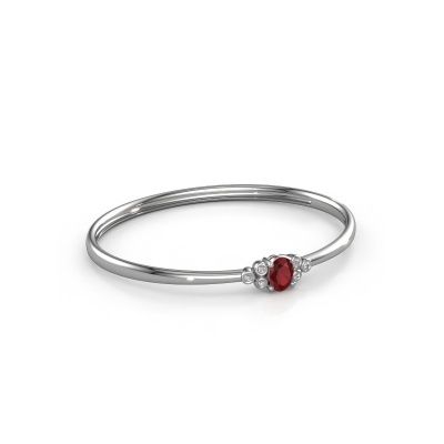 Bangle Lucy 585 white gold ruby 8x6 mm