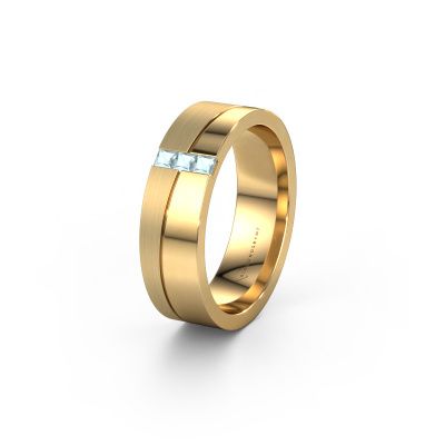 Trauring WH0906L16A 585 Gold Aquamarin ±6x1.7 mm