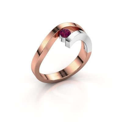 Ring Evalyn 1 585 rose gold rhodolite 3.7 mm