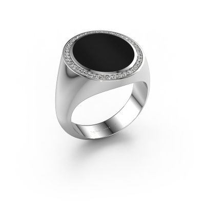 Signet ring Adam 5 950 platinum onyx 15x13 mm