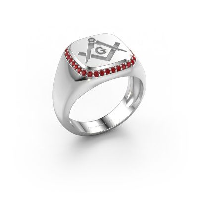 Bague pour homme Johan 1 950 platine rubis 1.2 mm