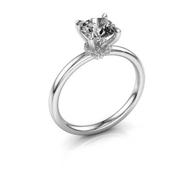 Verlobungsring Crystal RND 3 925 Silber Diamant 1.00 crt