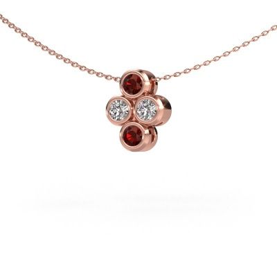 Pendant Judi 585 rose gold garnet 3.4 mm