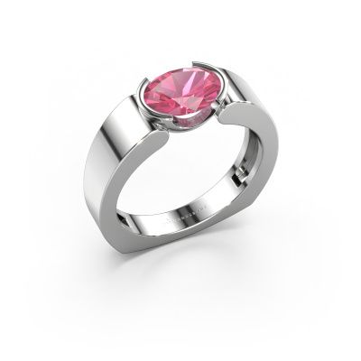 Ring Tonya 585 white gold pink sapphire 8x6 mm