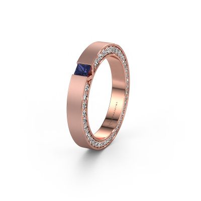 Wedding ring WH2140L14B 585 rose gold sapphire ±0.14x0.08 in