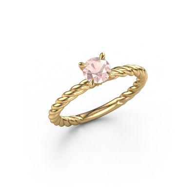 Engagement ring Twanna 585 gold morganite champagne 5 mm