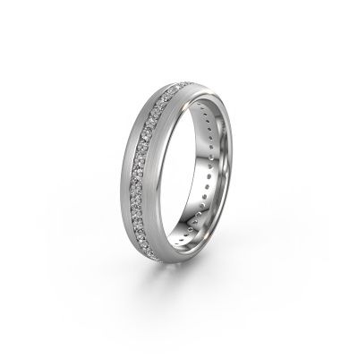 Bague d'amitié WH0103L35BM 950 platine zircone 1.3 mm ±5x2 mm