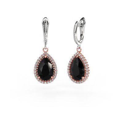 Pendants d'oreilles Tilly per 4 585 or rose diamant noir 3.60 crt