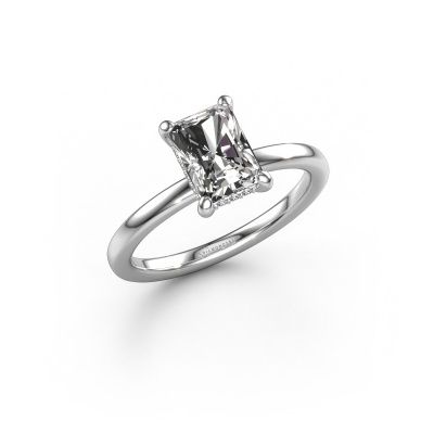 Engagement ring Simone RAD 2 585 white gold lab-grown diamond 1.57 crt