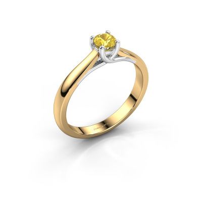 Engagement ring Mia 1 585 gold yellow sapphire 4 mm