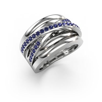 Ring Clair 3 585 white gold sapphire 1.5 mm