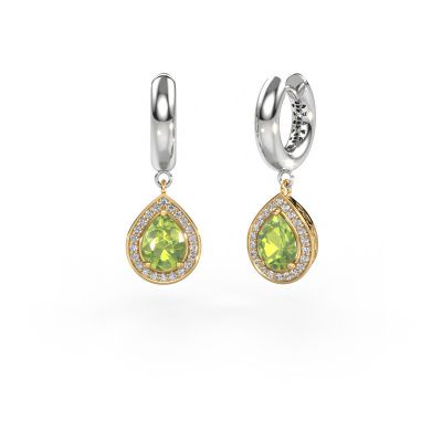 Drop earrings Barbar 1 585 gold peridot 7x5 mm