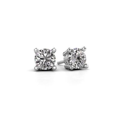 Stud earrings Jannette 950 platinum diamond 1.00 crt