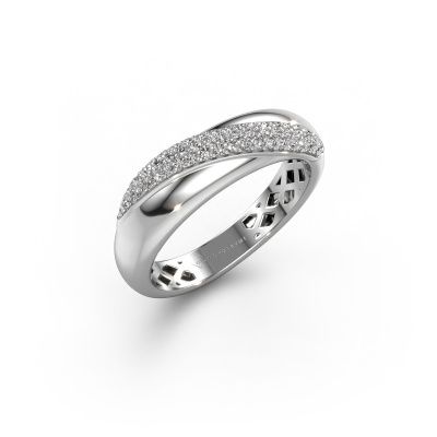 Ring Rosie 585 white gold zirconia 0.9 mm
