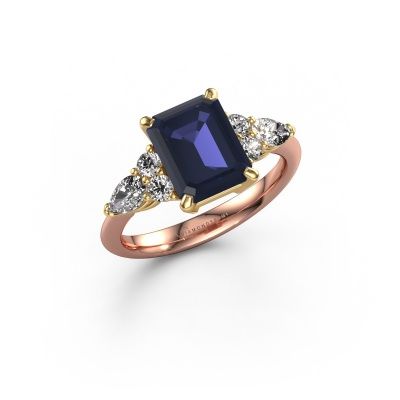 Promise ring Melani EME 585 rose gold sapphire 9x7 mm