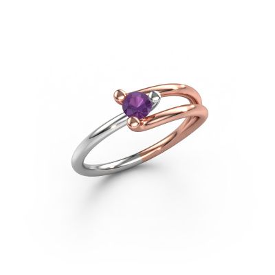 Ring Roosmarijn 585 Roségold Amethyst 3.7 mm