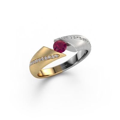 Bague Hojalien 2 585 or jaune rhodolite 4.2 mm