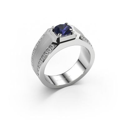 Men's ring Maarten 585 white gold sapphire 6.5 mm