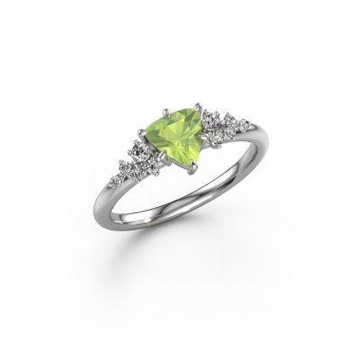 Ring Royce TRI 585 white gold peridot 6 mm