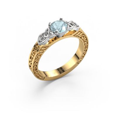 Engagement ring Gillian 585 gold aquamarine 5 mm