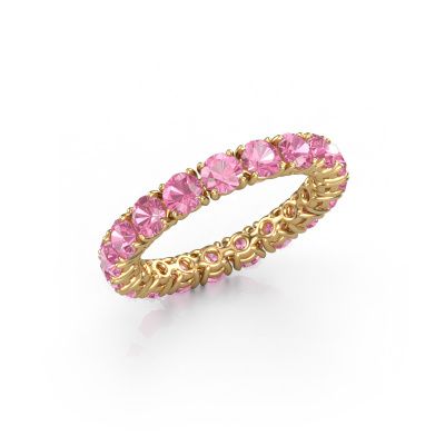 Bague superposable Vivienne 3.4 585 or jaune saphir rose 3.4 mm