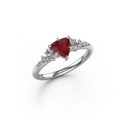 Ring Royce TRI 585 white gold ruby 6 mm