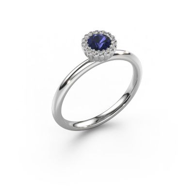 Engagement ring Queen 950 platinum sapphire 4.2 mm