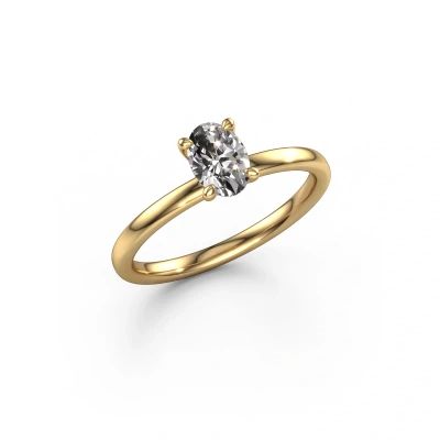 Engagement ring Crystal OVL 1 585 gold diamond 0.60 crt