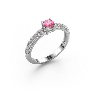 Ring Marjan 585 Weißgold Pink Saphir 4.2 mm